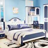 韩式家具法式简约 儿童床男孩女孩单人床1.2 米韩式彩色高箱床
