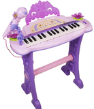 gs玩具钢琴儿童电子琴带麦克风可充电可弹奏34岁56岁女孩生日礼物