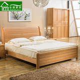 全屋家具 实木床榉木床双人床单人床储物高箱大床1.8米简约现代