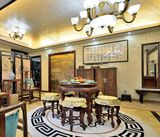 现代中式客厅地毯圆形茶几沙发地毯 卧室书房样板间手工晴纶地毯