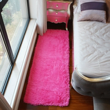 现代简约纯色可定做长绒毛地毯卧室满铺床边飘窗榻榻米长方形地垫