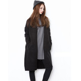 加厚针织开衫女中长款冬装毛衣外套韩版学生显瘦时尚长袖羊毛大衣