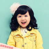 韩国儿童假发 中长卷发 公主 女童 小孩假发 自然哑光发丝3-8岁