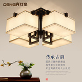现代新中式吸顶灯方形卧室书房灯时尚餐厅灯简约大气铁艺客厅灯