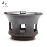 日式石头纹釉干烧台 茶具茶壶粗陶酒精蜡烛茶炉 温茶器 功夫茶具