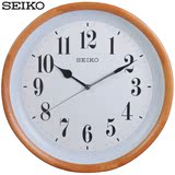 日本精工Seiko静音创意实木客厅时尚现代石英时钟挂钟挂表