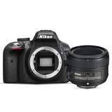 Nikon/尼康D3300搭配50mm f/1.8G定焦镜头 尼康D3300入门单反相机
