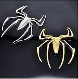 纯金属3D立体蜘蛛贴 个性汽车贴纸 蜘蛛车标 个性汽车贴 装饰车贴