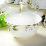 陶瓷碗唐山骨瓷家用碗碟套装 饭碗面碗汤碗套装创意正品香榭丽舍