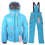 德国牛货品牌女款滑雪服套装加厚 外贸原单出口 单板雪服雪裤保暖