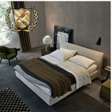 新款布床 布艺床 北欧宜家布床 现代简约软体床 1.8米双人床 婚床