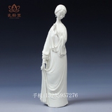 瓷语堂德化窑白瓷器现代抽象写意仕女美女手刻签名李璋高作品香囊