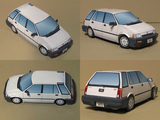 纸模型本田思域5门旅行车1983年版civic★手工diy立体3D汽车车模