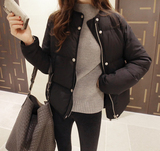 2015新款冬装韩版时尚短款修身显瘦棉衣宽松长袖加厚棉服外套女