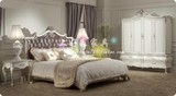 新古典家具实木床1.8米双人床后现代风格欧式床结婚床时尚布艺床