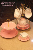 正品浮雕樱花花茶下午茶陶瓷咖啡杯 杯碟套装 zakka