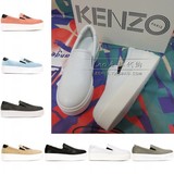 香港代购 Kenzo 2016春夏 女款 麂皮/牛皮虎头纹厚底休闲鞋
