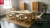 明式茶桌椅组合禅意新中式茶桌茶台老榆木免漆实木琴桌茶室家具