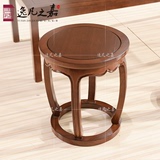 新中式古典实木矮凳圆板凳换鞋凳家用矮凳子整装宜家仿古原木家具