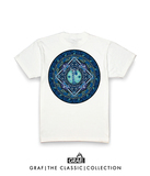 GRAF™Classic |经典系列| 原创设计纹样奢华海洋白蓝短袖T恤