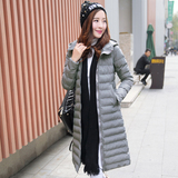 2015冬装新款韩版时尚棉衣女中长款外套过膝大衣修身保暖棉服棉袄