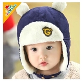 儿童帽子男宝宝毛绒婴儿护耳雷锋帽子秋冬款0-1-2-4岁3-6-12个月