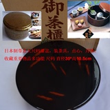 日本名漆根来漆大尺寸圆型漆盒，茶具整理盒月饼，棕子，点心盒