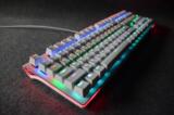 RK S108青茶红轴游戏机械键盘可拆卸手托侧呼吸灯 网咖电竞馆首选