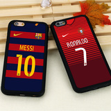 苹果6s手机壳欧美硅胶软iPhone6plus高清印图6s保护套足球梅西c罗