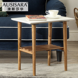 简约实木边几 北欧创意方几沙发边桌现代时尚小茶几创意烤漆角几