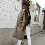 韩国东大门女式风衣外套2016春季新款韩版中长款外套修身长袖女装