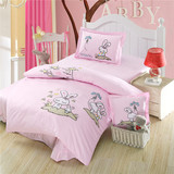 全棉儿童四件套 女孩韩式公主1.5/1.8m床上用品卡通纯棉床单被套