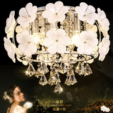欧式奢华水晶灯led水晶吊灯 创意简约田园圆形餐厅客厅灯卧室灯具