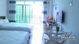 三亚短租公寓 三亚香橙海景度假公寓 清新亲海家庭3人房