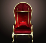 公主椅 欧式高背椅 新古典家具 鸟笼椅 实木单人沙发 美式蛋壳椅