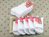 厂家直销儿童棉袜学生白色袜子纯棉童袜3-15岁纯色袜子批发