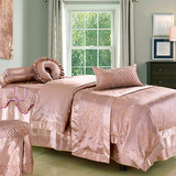 结彩纺梯形美容床罩四件套按摩床罩床套通用丝光棉美容院床罩床单