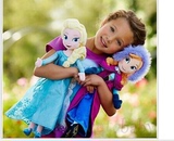 外贸原单 冰雪奇缘爱莎公主安娜公主娃娃毛绒玩具 公仔玩偶