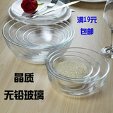 色沙拉碗米饭汤碗创意透明玻璃碗凉拌大号可微波打蛋耐热防爆无铅