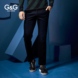 G&G男装灯草绒冬裤男士条绒裤加厚灯芯绒男裤阿玛尼加绒休闲裤