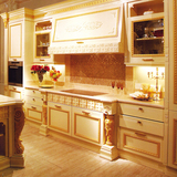 青岛整体厨房橱柜定做 海芙曼高端欧式风格实木橡木门板厨柜定制