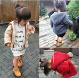 2015冬季新款男女童装韩版中小童宝宝连帽羊羔毛绒短款大衣外套潮