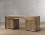 法式欧式美式现代体铁艺家具loft风格实木书桌办公桌方桌写字台