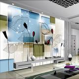 无缝3d高清抽象荷花壁画沙发背景墙壁纸电视卧室客厅墙纸温馨墙布
