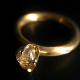 国外合作品牌——1.218克拉 日本制造 钻石毛胚 戒指款式 K黄金