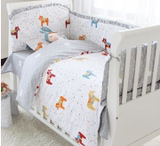 dq婴儿床品全床七件套纯棉季被高档面料欧洲款式被套床围