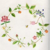 MMG（ 夏季花环）青木和子免画图绣布手工diy欧式刺绣材料包