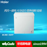 Haier/海尔 BC/BD-102HT/家用小冰柜 冷柜/节能一级能效/送装一体