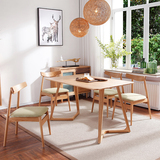 全纯实木餐桌 创意书桌北欧宜家饭桌子 日式餐桌椅 组合 极美家具
