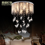 LED水晶灯 北欧时尚圆形客厅灯欧式餐厅吊灯天使创意卧室吸顶灯具